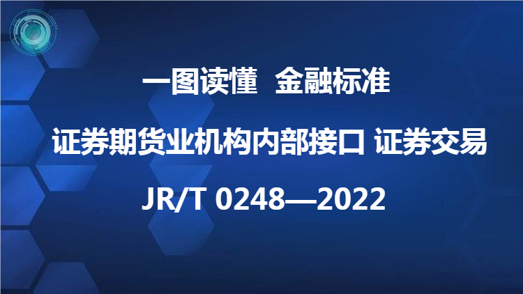 一图读懂《证券期货业机构内部接口 证券交易》（JR/T 0248—2022）