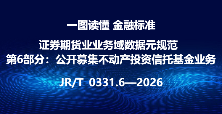 一图读懂《证券期货业业务域数据元规范 第6部分：公开募集不动产投资信托基金业务》
