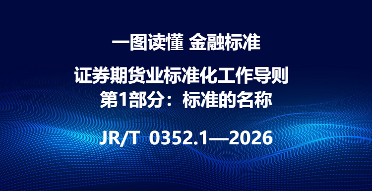 一图读懂《证券期货业标准化工作导则 第1部分：标准的名称 》